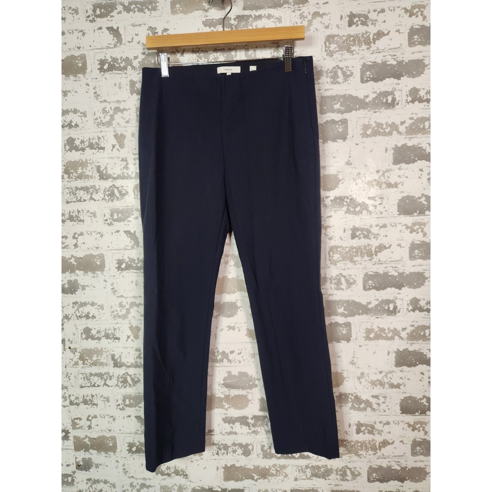 Vince Pull On Pants Size Large Navy Blue Stretch Preppy Office